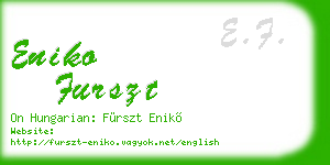eniko furszt business card